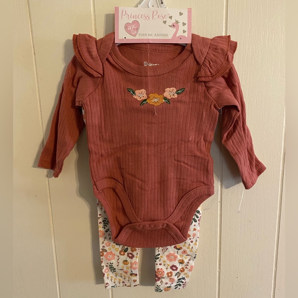 NWT baby girl gift set outfit 5 piece matching cute adorable newborn 3 6 9 12 - Picture 2 of 6